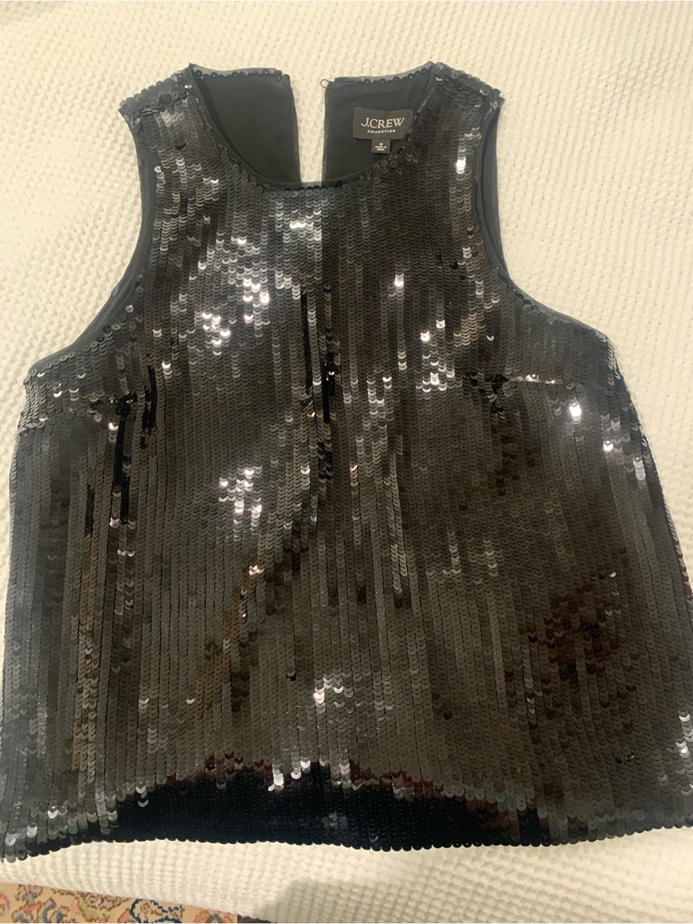 Black sequin top from J Crew